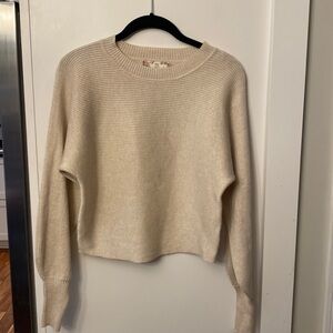 Pink Rose Vintage oatmeal colored sweater